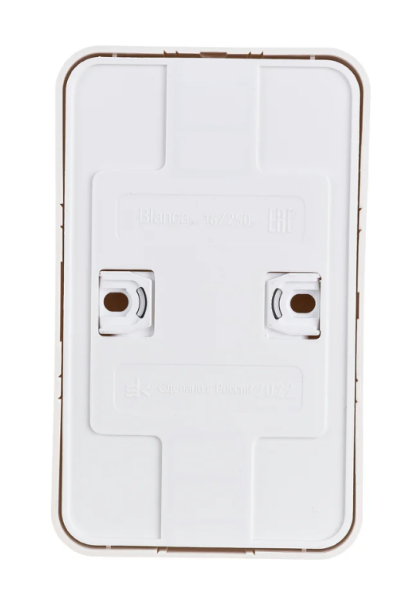 Двойная розетка Schneider Electric открытой установки, с заземлением, без шторок молочный Blanca BLNRA010212