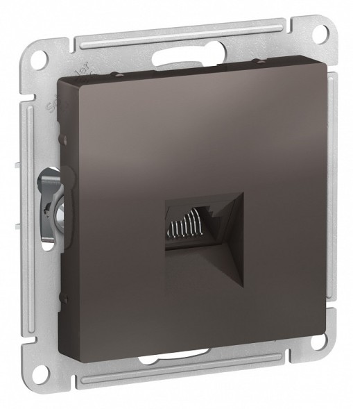 Розетка компьютерная RJ45 Schneider Electric Atlasdesign Мокко кат. 5Е, механизм ATN000683