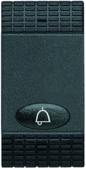 Клавиша Bticino Living Light Антрацит с подсвечиваемым символом &quot;Колокольчик&quot; для выключателей/девиаторов/промежуточных переключателей 1 модуль L4921D