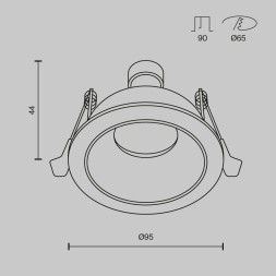 Встраиваемый светильник Technical DL126-GU10-B