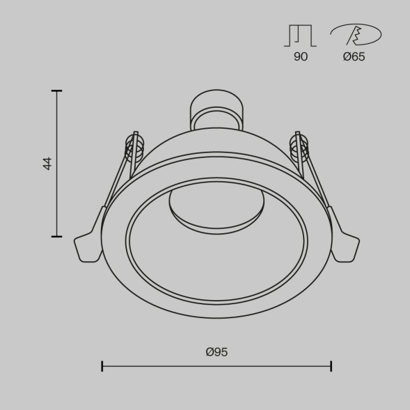 Встраиваемый светильник Technical DL126-GU10-B