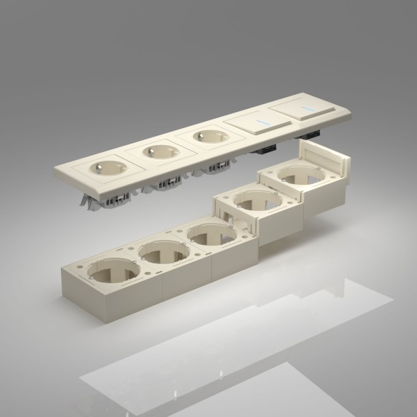 Коробка для накладного монтажа слоновая кость Werkel W8000003