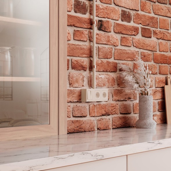 Коробка для накладного монтажа слоновая кость Werkel W8000003