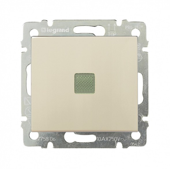 Выключатель Legrand Valena 1-клавишный с подсветкой 774310