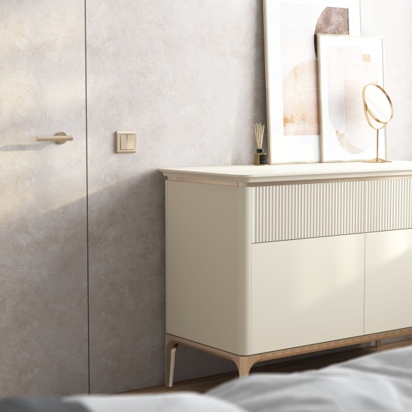 Рамка из поликарбоната на 1 пост Stream шампань Werkel W0012111