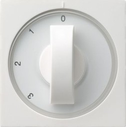 Накладка Gira белый матовый с ручкой для трехступенчатого переключателя 066927