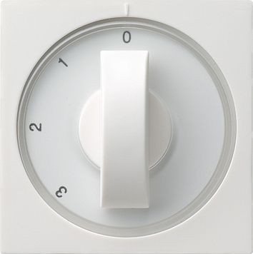 Накладка Gira белый матовый с ручкой для трехступенчатого переключателя 066927