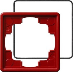 Рамка Gira S-color Красный с уплотнительной вставкой 1 пост 025143