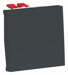 Переключатель Schneider Electric Unica Modular Антрацит 1-клав, перекрест, сх. 7 10 AX, 250В, 2мод NU320554