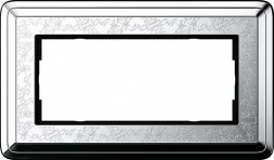 Рамка Gira Classix Art Хром / Хром без перегородки 2-постовая 1002681