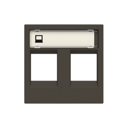 Накладка для 2-х суппортов/разъёмов ABB Zenit антрацит типа 2017... и/или 2018... 2-модульная 2CLA221820N1801 N2218.2 AN