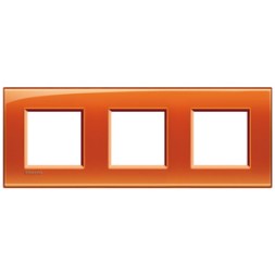 Рамка Bticino LivingLight Квадрат Оранжевый 2+2+2 модуля LNA4802M3OD