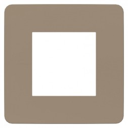 Рамка Schneider Electric Unica Studio Color Песочный / Антрацит 1 пост NU280228
