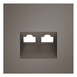 Накладка для розетки компьютерной двойной RJ45+RJ45 кат.6, S70 (капучино)