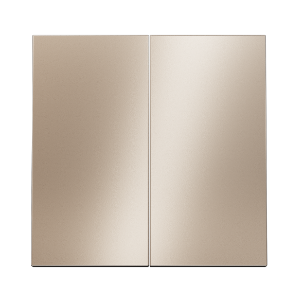 Клавиши для выключателя/переключателя двухклавишного, S70 Metal (платина)