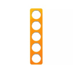 Рамка Berker R.1 Оранжевый белый 5 постов 10152339