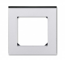 Рамка ABB Levit Серебро / Дымчатый чёрный 1 пост 2CHH015010A6070 3901H-A05010 70W