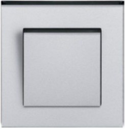 Рамка ABB Levit Серебро / Дымчатый чёрный 1 пост 2CHH015010A6070 3901H-A05010 70W