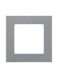 Рамка ABB Levit Серебро / Дымчатый чёрный 1 пост 2CHH015010A6070 3901H-A05010 70W