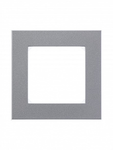 Рамка ABB Levit Серебро / Дымчатый чёрный 1 пост 2CHH015010A6070 3901H-A05010 70W