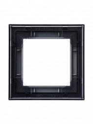 Рамка ABB Levit Серебро / Дымчатый чёрный 1 пост 2CHH015010A6070 3901H-A05010 70W