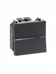 Механизм переключателя ABB Zenit антрацит одноклавишного проходного с клавишей 2 модуля 2CLA221000N1801 N2210 AN