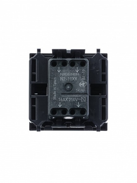 Механизм переключателя ABB Zenit антрацит одноклавишного проходного с клавишей 2 модуля 2CLA221000N1801 N2210 AN