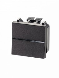 Механизм переключателя ABB Zenit антрацит одноклавишного проходного с клавишей 2 модуля 2CLA221000N1801 N2210 AN