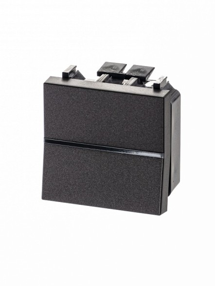 Механизм переключателя ABB Zenit антрацит одноклавишного проходного с клавишей 2 модуля 2CLA221000N1801 N2210 AN