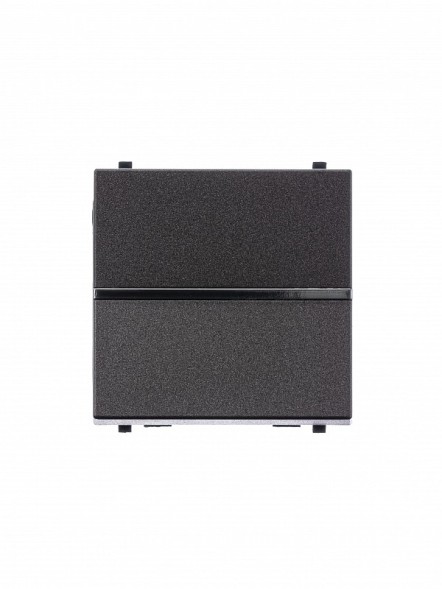 Механизм переключателя ABB Zenit антрацит одноклавишного проходного с клавишей 2 модуля 2CLA221000N1801 N2210 AN