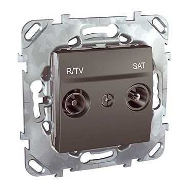 Розетка R-TV\SAT Schneider Electric Unica Class Top графит оконечная MGU5.455.12ZD