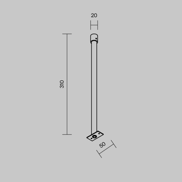 Комплектующие для уличной трековой системы Outdoor O-TR001-HL-B300