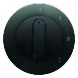 Центральная панель Berker R.1 черная с блеском с вращающейся ручкой для 3-уровневого выключателя 10962045