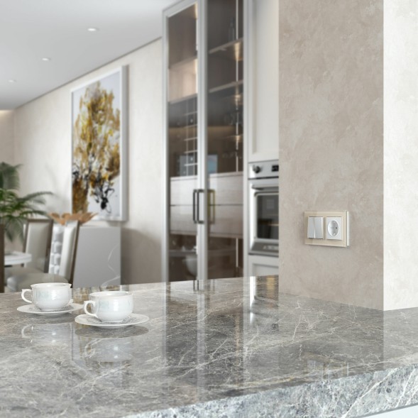 Выключатель двухклавишный (белый матовый) Werkel W1120061