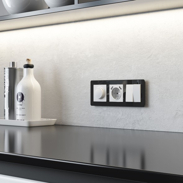 Выключатель двухклавишный (белый матовый) Werkel W1120061