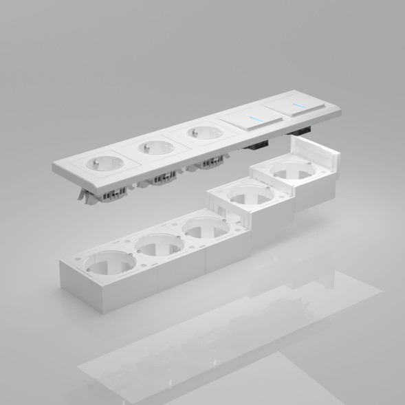Коробка для накладного монтажа белый W8000001