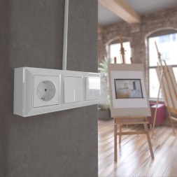 Коробка для накладного монтажа белый W8000001