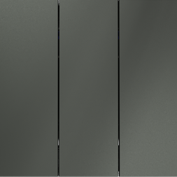 Выключатель встраиваемый VOLTUM S70 трехклавишный 10А, (титан)