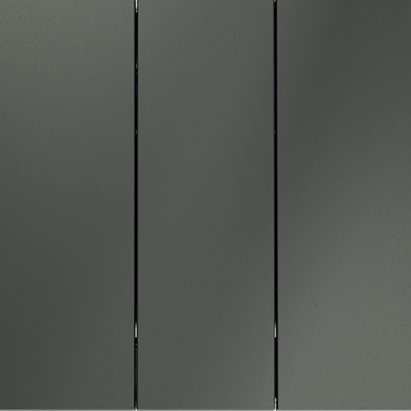 Выключатель встраиваемый VOLTUM S70 трехклавишный 10А, (титан)