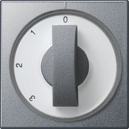 Накладка Gira Event Алюминий с ручкой для трехступенчатого переключателя 066926