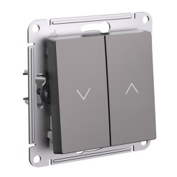 2-клавишный ВЫКЛЮЧАТЕЛЬ ДЛЯ ЖАЛЮЗИ, 2х сх.4, 10А, механизм, быстрозажим. клем., МОККО Schneider Electric Art Gallery GAL000619S