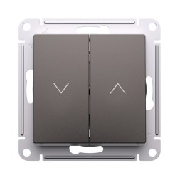 2-клавишный ВЫКЛЮЧАТЕЛЬ ДЛЯ ЖАЛЮЗИ, 2х сх.4, 10А, механизм, быстрозажим. клем., МОККО Schneider Electric Art Gallery GAL000619S