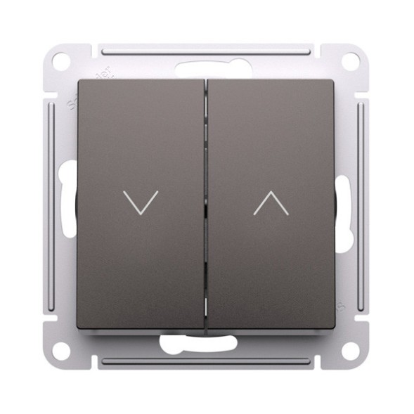 2-клавишный ВЫКЛЮЧАТЕЛЬ ДЛЯ ЖАЛЮЗИ, 2х сх.4, 10А, механизм, быстрозажим. клем., МОККО Schneider Electric Art Gallery GAL000619S