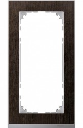 Рамка Merten M-Pure Decor без перегородки Венге / Алюминий 2 поста MTN4025-3671