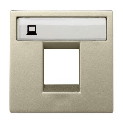 Накладка для 1-го суппорта/разъёма ABB Zenit шампань типа 2017... и/или 2018... 2-модульная 2CLA221810N1901 N2218.1 CV