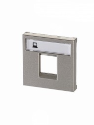 Накладка для 1-го суппорта/разъёма ABB Zenit шампань типа 2017... и/или 2018... 2-модульная 2CLA221810N1901 N2218.1 CV