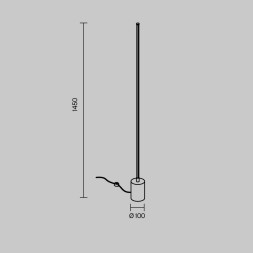 Напольный светильник (торшер) Maytoni MOD147FL-L20BK1