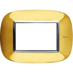 Рамка Bticino Axolute Овал Золото 3 модуля HB4803OR