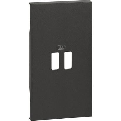 Накладка зарядки USB Bticino Living Now черная 2 KG12C