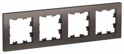 Рамка Schneider Electric Atlasdesign Мокко 4 поста ATN000604